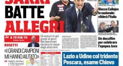 Il CorrSport titola: "Sarri batte Allegri, anche senza Higuain!"