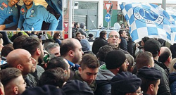 FOTO - Centinaia di tifosi a Capodichino, ma la squadra passa da un varco secondario!