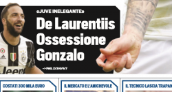 FOTO - Tuttosport provoca il Napoli: "De Laurentiis, ossessione Gonzalo!"