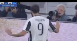 VIDEO - Higuain segna contro il Napoli: ecco cosa ha fatto dopo il gol