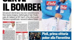 PRIMA CORRIERE DELLO SPORT - "Napoli serve il bomber!"