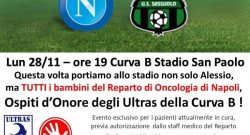 FOTO - Splendida iniziativa per Napoli-Sassuolo: in Curva B tutti i bambini del reparto oncologia