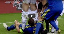 Dzeko ma che combini! Lascia Sokratis in mutande, e viene espluso [VIDEO]