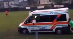 Terza categoria: l'ambulanza resta a secco, finisce così... [VIDEO]