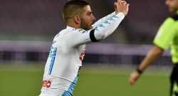 Insigne beffa Handanovic e corre sotto la tribuna, dedica del gol ad un interista
