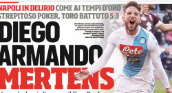 Foto - L'omaggio del Corriere dello Sport: "Diego Armando Mertens!". Napoli in delirio