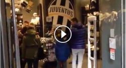 Bimbo napoletano entra in uno store della Juventus e urla "Forza Napoli" [VIDEO]