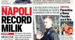 "Napoli, record Milik", torna col Milan? Gabbiadini via, ADL su De Sciglio