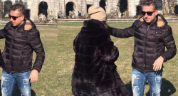 Giaccherini e sua moglie si godono le bellezze della Reggia di Caserta [FOTO]