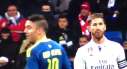 Bruttissimo gesto di Sergio Ramos, sputa ad un giocatore del Celta [VIDEO]