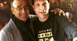 FOTO - Clementino a Carlo Conti: "Napoli-Fiorentina, abbraccio il mio avversario"