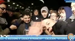 Giornalista napoletano "inghiottito" dai tifosi azzurri all'esterno di San Siro [VIDEO]