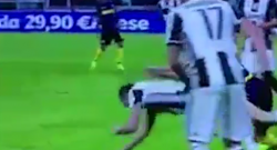 Juve-Inter, il tuffo di Chiellini che ha scatenato l'ironia social [VIDEO]