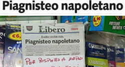 L'assurda prima pagina di Libero scatena la reazione di un'edicola napoletana [FOTO]