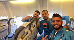 Napoli in volo verso Empoli: volti sereni e sorridenti [FOTO]
