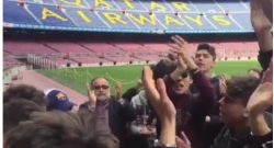 Liceali napoletani in visita al Nou Camp di Barcellona, parte il coro "figli del Vesuvio" [VIDEO]