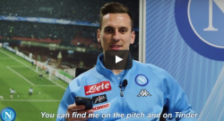 Il Napoli sbarca su Tinder: i tifosi azzurri potranno entrare in contatto con Milik [VIDEO]