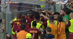 Perotti segna il gol decisivo, i tifosi della Roma cantano: "Vesuvio lavali col fuoco!"
