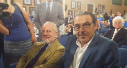Sarri e De Laurentiis a Roma il tecnico ritira il premio Bearzot [FOTO]