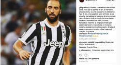Higuain chiede scusa ai tifosi della Juve: "Meritate di più, vi faccio una promessa"