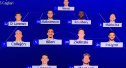 Napoli-Cagliari, le ultime di formazione di Sky: out Milik e Llorente. Torna Allan in mezzo al campo [GRAFICO]